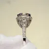 Luxury 8ct Diamond Ring 14K Bijoux en or blanc Moissanite Court Engagement Band de mariage pour femmes accessoires de fête nuptiale81566181055