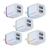 5V 2.1a Hem Travel Wall Charger Strömadapter EU US AC-pluggar för Samsung S8 S10 Note 10 Android Phone PC MP3