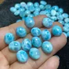 Noble en elegante 9 * 11 mm 4.40CT Ocean Blue Oval Natural Larimar Gemstone H1015