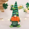 St.Patrick's Day Party Gnomes Shamrock Poupée Sans Visage Trèfle Vert Irlandais En Peluche Poupées Maison Table Décoration Enfants Jouets