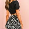 Skirts Floral Print Casual Slim Summer Women Skirt 2022 High Waist Harajuku Ruffles Bandage European Sexy Mini Jupe Femme Faldas JK1149