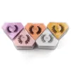 1 Para naturalnych grubych rzęs Kolorowe fałszywe rzęsy Diamentowe Eye Lash Packing Box Tapared Crisscross Winged Makeup Hurtownie Indywidualne rzęsy