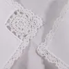 N041 : 12 pieces White Cotton hand crochet lace Small size table napkin Dinner Napkins