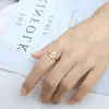 Verstelbare ring voor vrouwen Accessoires Mode Roestvrijstalen Sieraden Opening Geïnspireerd Deathly Gold Triangle Heren 211217