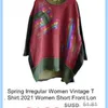 Qing Mo Plus Boyut Kadın İnce Tişört Kadın Taç Baskılı Tişört Kadın Yaz Kısa Kollu Tişört ZQY3422 210320