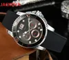 big designer watch High quality silicone rubber wristwatches Quartz chronograph movement Mens Sports Classic Wristwatches reloj de lujo