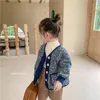 ミランセル2020冬の新しい子供服の花の女の子のコート韓国風の韓国風のジャケットの女の子のシングル胸の子供の上着0927 179 Z2