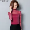 Harajuku Transparent T рубашка Женская футболка женские футболки женские для женщин Turtleneck Camiseta Mujer дамы вершины плюс размер 210608