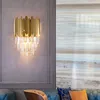 Wandlamp Modern Gold Crystal Nachtkastje Lichtkandelaar LED Luxe Lights-armaturen voor Slaapkamer Lampen Woonkamer