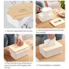 Tissue Boxes & Napkins Box Wooden Cover Paper Toilet Roll Home Bathroom Car Organizer Decoration Supplies