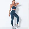 Naadloze eb Woman Sportwear Yoga Set Gym Bra Pad Hoge Taille Pant Fitness Clothing Outfit Suits