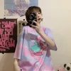 T-shirt da donna T-shirt da donna coreana manica corta da donna vestiti oversize top larghi tie-dye Harajuku studenti carini