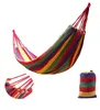 Rainbow Hammocks Travel Camping Canvas Hammock Outdoor Swing Garden Indoor Sleeping Stripe Single Swings Chair With Bag Bed 185*80CM wmq1094