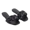 Zapatos de mujer de verano Sandalias planas Zapatillas de exterior Estilo tejido Moda Playa Tallas grandes 41 Negro Beige