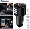 Dual USB Car FM Nadajnik MP3 Odtwarzacz Zestaw głośnomówiący Modulator Bluetooth Ładowarka Bezprzewodowa Odbiornik audio Black X18 X20