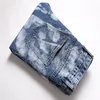 2021 New pattern Mens Straight jeans fashion Loose tie-dyed blue Medium waist leisure time Hip-pop denim pants