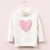 Maglione per bambini Top autunno inverno cuore modello a manica lunga a maniche lunghe maglione maglione carino ragazzo ragazza vestiti giacca Y1024