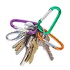 Party Favor Outdoor Safety Buckle Keychain Hook Sport Aluminiumlegering Klättring Nyckelkedja Knapp Carabiner Form Keyring Camping Vandring Hakar YHM837-ZWL