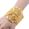 Middle East Cuff Bracelet for Women Gold Color Wide African India Bangles Dubai Bridal Wedding Banquet Gifts