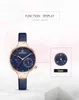 Navorce vrouwen mode blauwe quartz horloge dame lederen horlogeband hoge kwaliteit casual waterdicht polshorloge cadeau voor vrouw 2021