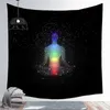 Starry Night Galaxy Decor Psychedelic Tapestry Wall Hängande Indiska Mandala Hippie Chakra Tapestries Boho Cloth 210608