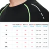 Running Jerseys Men Tight Långärmad Snabb Torr Gym Bodybuilding Shirts Fotboll Tennis Training T-shirts 2021 Höst manlig kompression Top