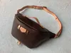 Nyaste Stlye Famous Bumbag Cross Body Fashion Shoulder Bag Brown Midjeväskor Bum Unisex Midjeväskor #M43644 Storlek 37x14x13cm 0022