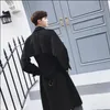 Hommes Trench Coats 2021 Printemps Hommes Gentleman Manteau Version Coréenne Du Long Lâche Jeune Solide Couleur Vêtements De Mode