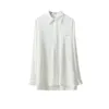 Koreański luźne topy Button Cardigan Kobiety Koszulki Solidna Z Długim Rękawem Szyfonowa Bluzka Casual Feminina Blusa 11289 210508