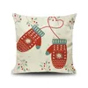 Cartoon Christmas Pillow Case Cute Style Reindeer Holly Jolly SnowFlake Trees Happy New Year Decoration Pillowcase