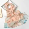 Frauen Mode Chiffon Georgette Seide Schal Für Muslimischen Hijab Pfingstrose Blume Bandana Summber Strand Sarong Schal Schal