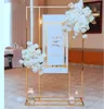 4PCS Outdoor Wedding Decoration Metal Welcome Frame Dessert Table Baby Shower Kids Baptism Birthday Home Cake Stand Holder Flower Balloon Fabric Display Shelf