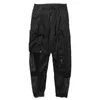 Malla de verano ventilación pareja pantalones casuales sueltos, puro negro moda hombres deportes jogging marea marca