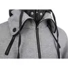 Fashion-Zipper Warm Fleece Felpe con cappuccio Uomo Autunno Inverno Casual Patchwork Felpe con cappuccio Mens Hip Hop Streetwear Maschile Pullover Hood Cappotti