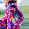 Fashion Print Leggings Women Slim Fitness Hög midja Elastisk träning för sport som kör byxor byte push up legging 211204