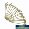 100 pz / pacco monouso Bamboo Picks Fruit Fork Bastoncini Buffet Cupcake Toppers Cocktail Forks Festival di nozze Strumenti di frutta1 Prezzo di fabbrica Qualità di progettazione Esperto