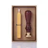 유럽 ​​레트로 다채로운 씰링 왁스 키트 나무 손잡이 스탬프 잉크 세트 화재 페인트 인감 세트 크리 에이 티브 선물