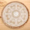 Mats & Pads Woven Round Boho Placemats Cotton Linen Placemat With Pompom Ball Neutral Rustic Tablemats For Christmas Gift