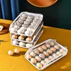 Egg Holder for Refrigerator Can Storage 21 Eggs Plastic Container Tray Fridge Organizer Tools For Household Hotel RRA10885