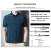 BROWON New Graphic T-shirt Men Summer Business Short Sleeved T-shirt Casual Loose Plaid Turn-down Collar T Shirts for Men G1222