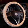 Cute Bling Accsori Decor Set Shining Rhintone Diamond Safety Car Seat Belt Handbrake Steering Wheel Cover