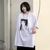 T Shirts Yeni Yaz Japonya Hinata Anime Baskı Gevşek Kısa Kollu Öğrenci Gömlek Yarım Kollu Kadın Trendi Harajuku Streetwear 210317