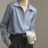 Leke OL Stil Örgün kadın Bluz Turn-down Uzun Kollu Gömlek Kadın İş Giyim Zarif Tops İlkbahar Yaz 210428
