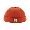 Street Casual Cotton Docker Sailor Biker Hat Loop Beanie Cap senza tesa per donna Uomo Bambini Fashion Pumpkin Vintage Berretti Y21111