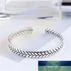 Bracelet à breloques anneaux en argent Sterling 925 motif géométrique tissé bracelet en argent thaïlandais nouvelle mode bracelet bijoux pour femmes hommes S-B277