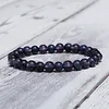 Pulseira natural roxo de pedra de cristal pulseira 8mm jóias strand amante 2021 Lucky Energy Yoga pulseira homens mulheres presentes