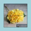 装飾的な花の花輪のレストランの供給庭のシミサイズハイドガナの花の頭の模造シルクピース本物の色11色の結婚式のセリウム