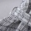 Женская клетчатая рубашка Женская осенняя корейская свободная сшитая с длинными рукавами фальшивая двухсекционная блузя.