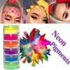 Eye Shadow 6 Colors Neon Powder Matte Eyeshadow Sequins Easy To Color Longlasting Shimmer And Shimmering Makeup TSLM19486408