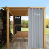 Outdoor Waterproof Curtain, Blackout Eyelet Curtain for Porch, Pergola, Cabana, Covered Terrace, Gazebo, Dock or Beach House 210712